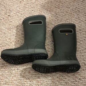 Bogs Kids' Dark Green Rain Boots